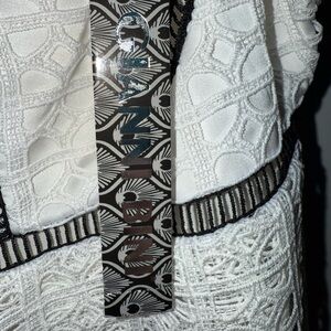 Gianni Bini white and black lace dress